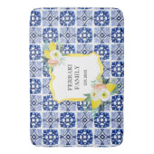 Citruscitroen Marine Blauw Italiaans Mediterraan Badmat (Voorkant Verticaal)