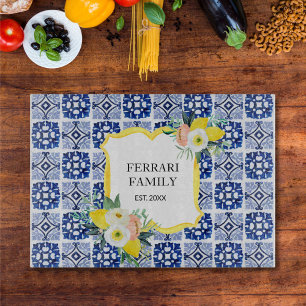 Citruscitroen Marine Blauw Italiaans Mediterraan Snijplank