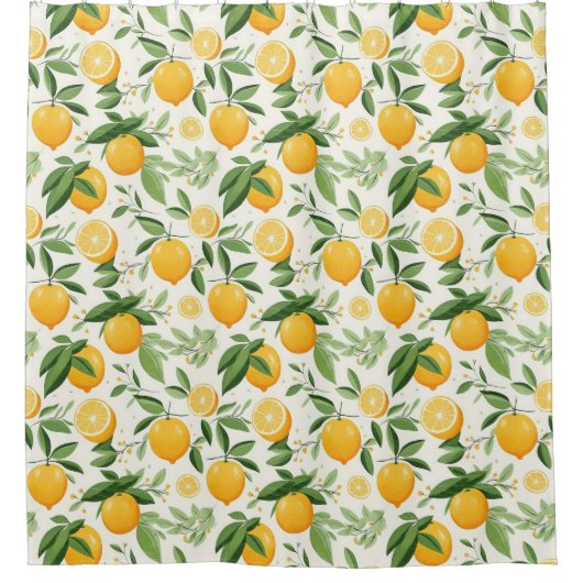 Citruscitroen uit de Middellandse Zee Douchegordijn (Voorkant)