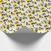 Citruscitroenen,  zomer naadloos. cadeaupapier (Hoek)