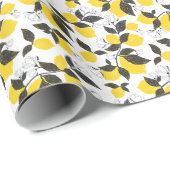 Citruscitroenen,  zomer naadloos. cadeaupapier (Rol Hoek)