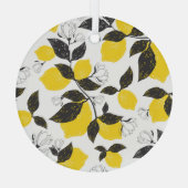 Citruscitroenen,  zomer naadloos. glas ornament (Achterkant)