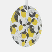 Citruscitroenen,  zomer naadloos. glas ornament (Voorkant Rechts)