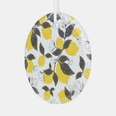 Citruscitroenen,  zomer naadloos. glas ornament (Voorkant links)