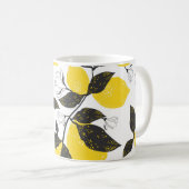 Citruscitroenen, zomer naadloos. koffiemok (Voorkant rechts)