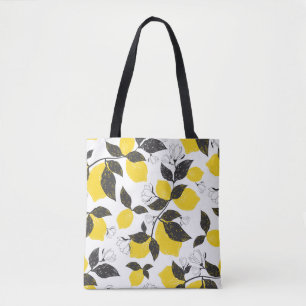 Citruscitroenen,  zomer naadloos. tote bag