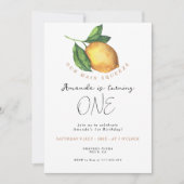 Citruscitruscitroen limonade 1e verjaardag kaart (Voorkant)