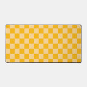 Citruscrème dambordpatroon bureaumat (Voorkant)