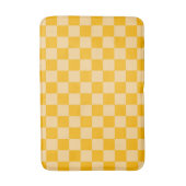 Citruscrème geruit bordpatroon badmat (Voorkant Verticaal)