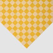 Citruscrème geruit bordpatroon tissuepapier (Detail)