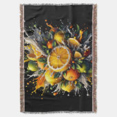 citrusexplosiedeken deken (Voorkant Verticaal)