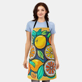 Citrusfruit Kunstontwerp Schort (Gedragen)