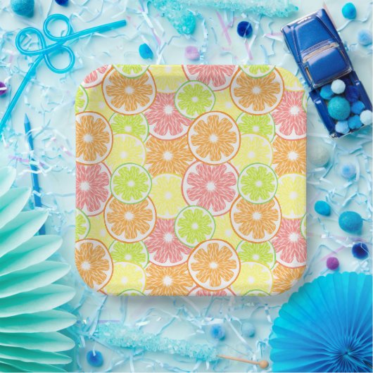 Citrusfruit Papieren Bordje (Feest)