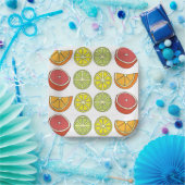 Citrusfruit zomerfeest papieren bordje (Feest)