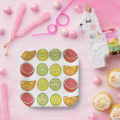 Citrusfruit zomerfeest papieren bordje (Feest)