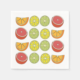 Citrusfruit zomerfeest servet