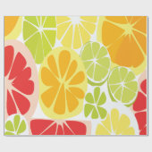 Citrusfruitpatroon Cadeaupapier (Vlak)