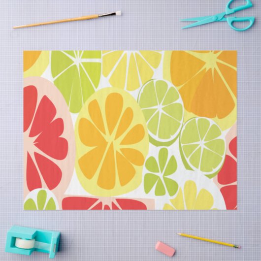 Citrusfruitpatroon Tissuepapier (Craft)