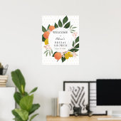 Citrusgroen Bruiloftsontvangstbord Poster (Thuiskantoor)