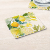 Citrusgroen Kartonnen Onderzetters (Schuin)
