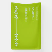 Citrusgroen & Kustblauw Bruiloft Spandoek (Verticaal)