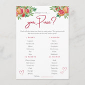 Citrusgroen | Wat zit er in je tas Shower Game Informatiekaartje (Voorkant)