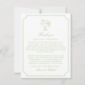Citrusgroene trouwkaart met dubbele rand voor dank save the date (Voorkant)