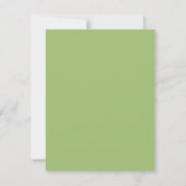 Citrusgroene trouwkaart met dubbele rand voor dank save the date (Achterkant)