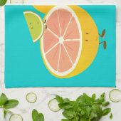 Citrusgroep glimlachen theedoek (Gevouwen)