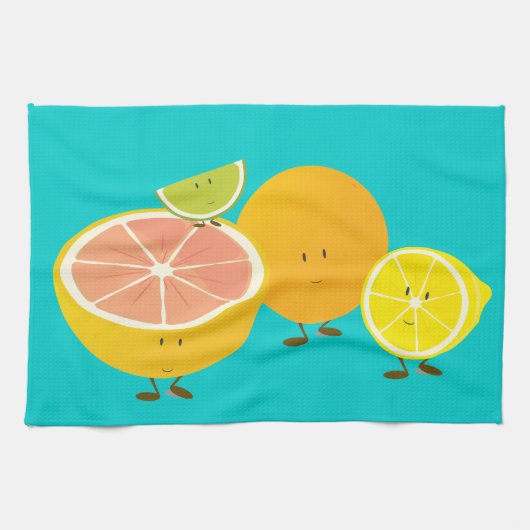 Citrusgroep glimlachen theedoek (Horizontaal)