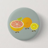 Citrusgroepillustratie glimlachen ronde button 5,7 cm (Voorkant)