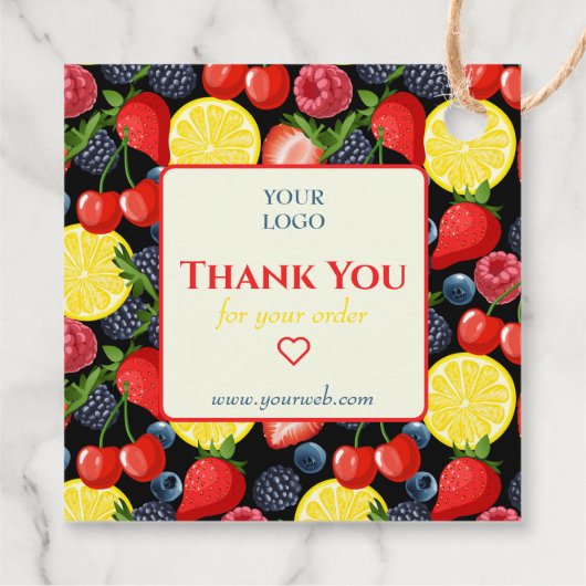 citrushandel Dank u Label (Achterkant)