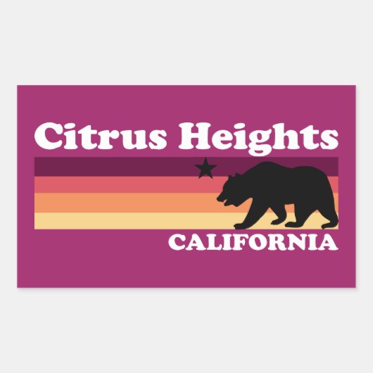 Citrushoogten Californië Rechthoekige Sticker (Voorkant)