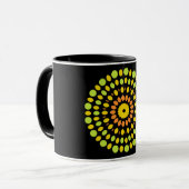 Citruskleuren, groen, geel, sinaasappel, mok (Voorkant links)