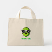 Citrusly Cool Funny Serieus Cool Limoen Zonnebril Mini Tote Bag (Achterkant)