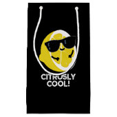Citrusly Cool Grappige Citrus Pun Dark BG Klein Cadeauzakje (Voorkant)
