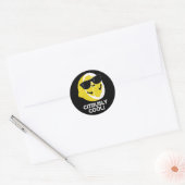 Citrusly Cool Grappige Citrus Pun Dark BG Ronde Sticker (Envelop)