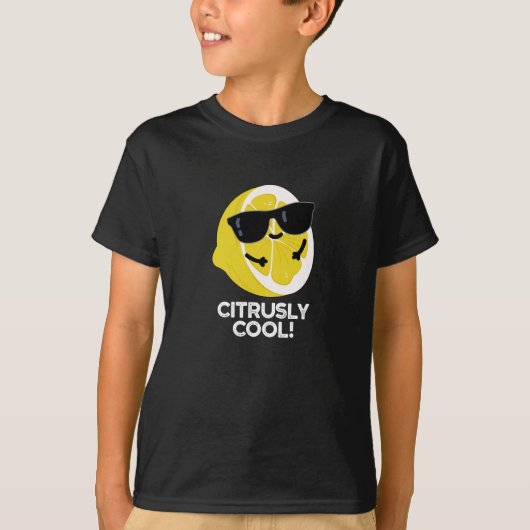 Citrusly Cool Grappige Citrus Pun Dark BG T-shirt (Voorkant)