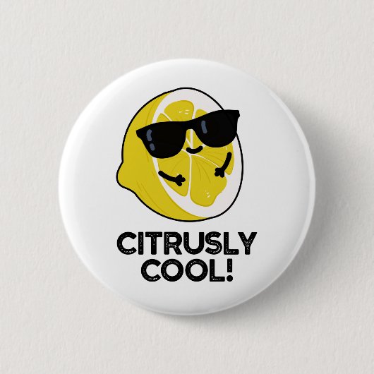 Citrusly Cool Grappige Citrus Pun Ronde Button 5,7 Cm (Voorkant)