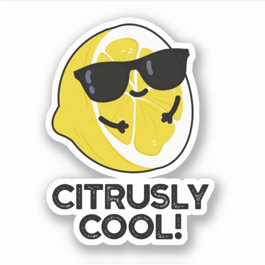 Citrusly Cool Grappige Citrus Pun Sticker (Voorkant)