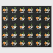 Citrusly Fern Real Funny Citrus Plant Pun Dark BG Cadeaupapier (Vlak)