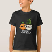 Citrusly Fern Real Funny Citrus Plant Pun Dark BG T-shirt (Voorkant)
