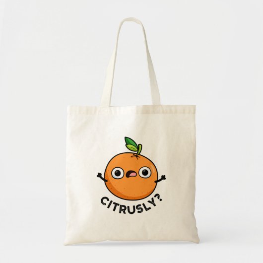 Citrusly Funny Serieus Oranje woordspeling Tote Bag (Voorkant)