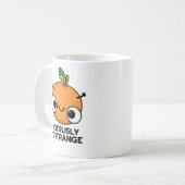 Citrusly Oodd Funny Strange Oranje Pun Koffiemok (Voorkant links)