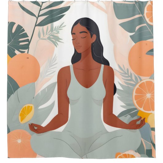 Citrusmeditatie Douchegordijn (Voorkant)