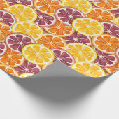 Citruspatroon cadeaupapier (Hoek)