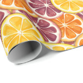 Citruspatroon cadeaupapier (Rol Hoek)