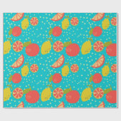 citruspatroon cadeaupapier (Vlak)