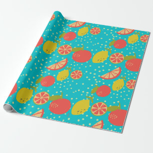 citruspatroon cadeaupapier