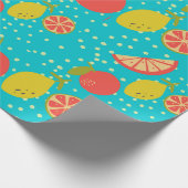 citruspatroon cadeaupapier (Hoek)